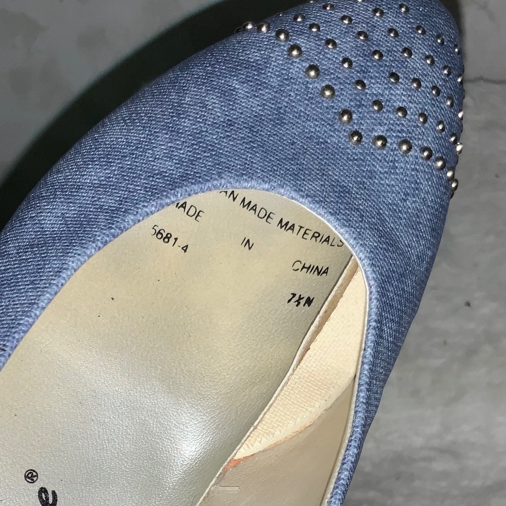Women’s Denim Blue Shoes Preowned Size 7.5n - Picture 5 of 5